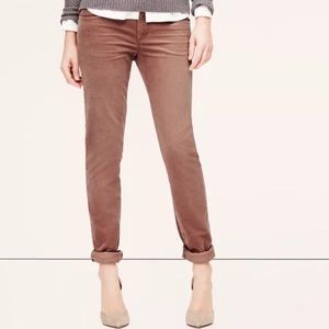 LOFT Corduroy Relaxed Skinny Pants- Rose